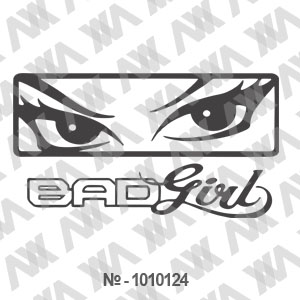 Наклейка на машину ''Bad Girl - глазки''