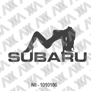 Наклейка на машину ''Subaru девушка''