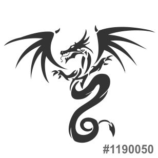 Наклейка на авто Дракон #50