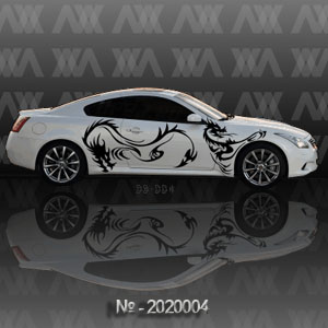 Наклейка на авто CarStyle Драконы 2020004