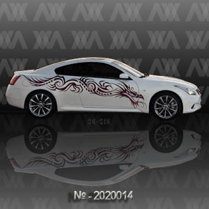 Наклейка на авто CarStyle Драконы 2020014