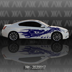 Наклейка на авто CarStyle Драконы 2020017