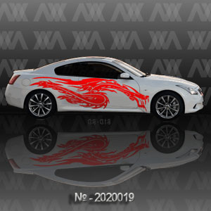 Наклейка на авто CarStyle Драконы 2020019
