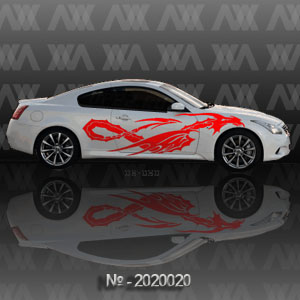 Наклейка на авто CarStyle Драконы 2020020