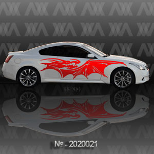 Наклейка на авто CarStyle Драконы 2020021