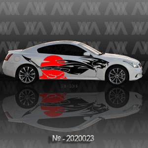 Наклейка на авто CarStyle Драконы 2020023