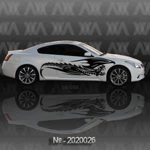Наклейка на авто CarStyle Драконы 2020026