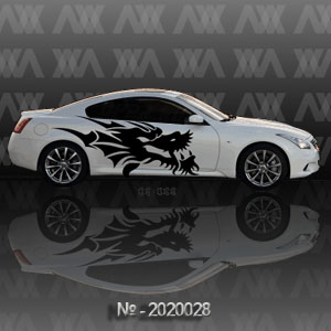 Наклейка на авто CarStyle Драконы 2020028